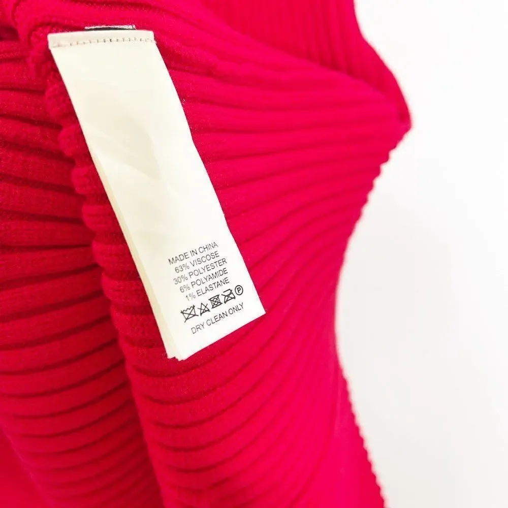 KATE SPADE Red Off The Shoulder Sweater Dress